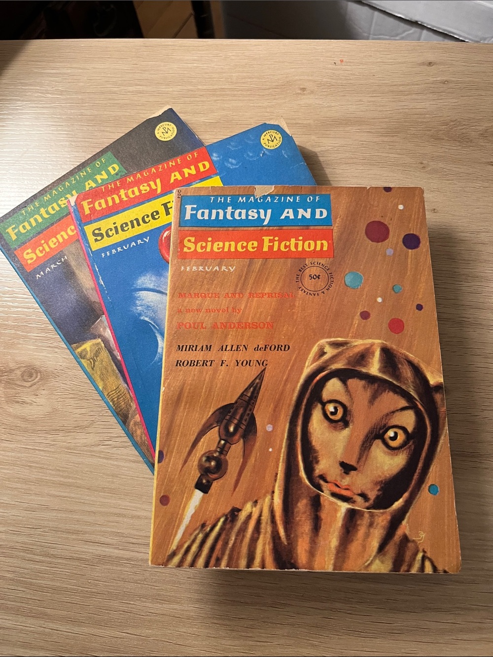 VTG Magazine of Fantasy & Sci Fiction Lot of 3 1960s Isaac Asimov Poul Anderson